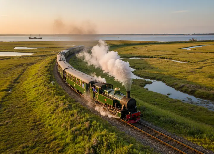 Train à vapeur du chemin de fer de la Baie de Somme