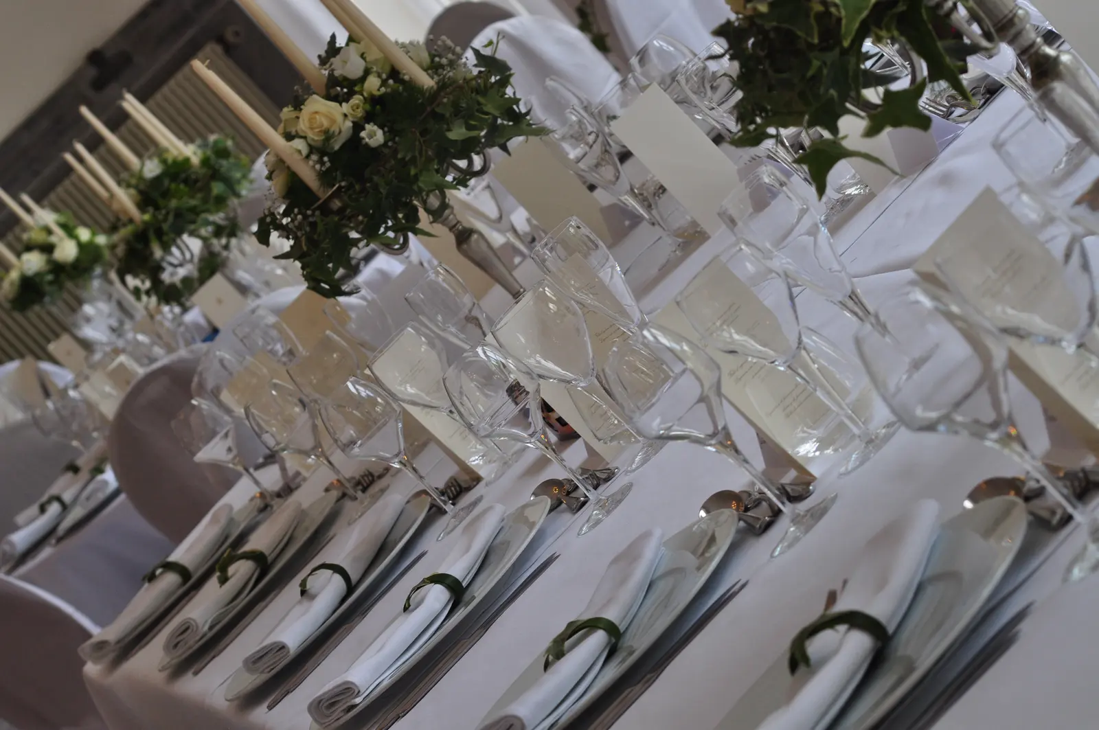 Détail de table dressée au Domaine de Joinville
