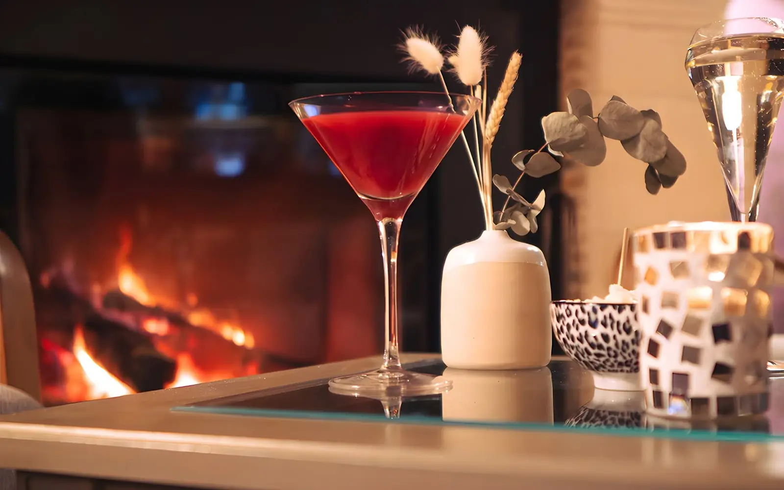 Le bar du Domaine de Joinville, au coin du feu